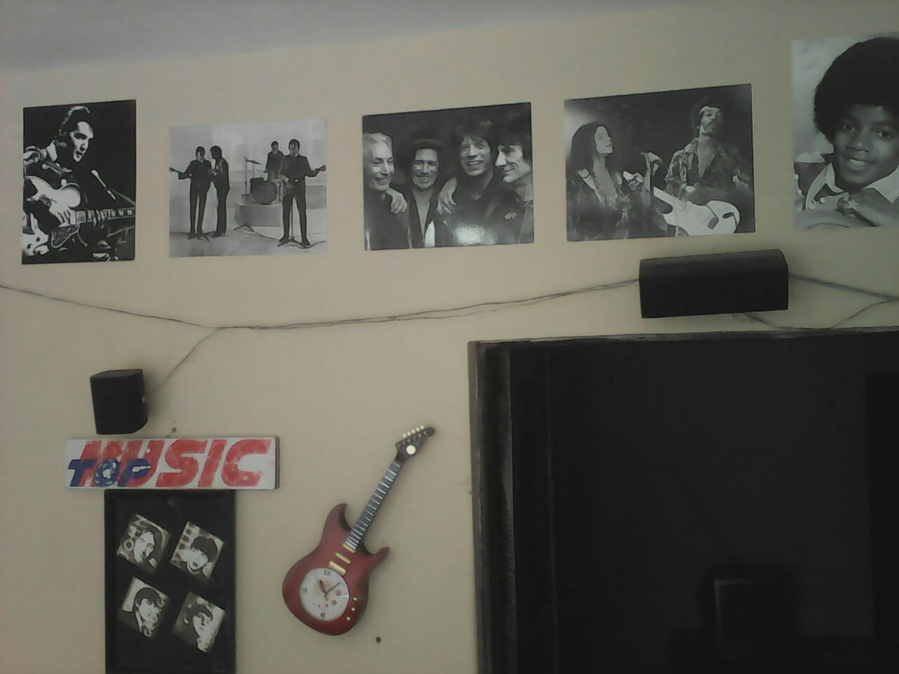 PARTE DO MURAL TOP MUSIC: Elvis Presley, Beatles, Rolling Stones, Jane Joplin & Jimmy Hendreix e Michael Jackson 